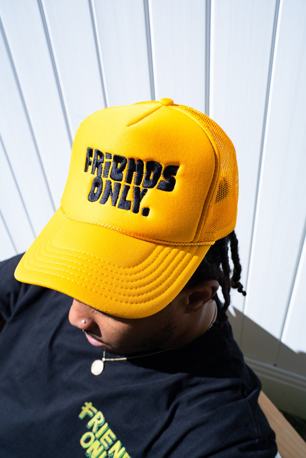 Friends Only Trucker Hat — Gold